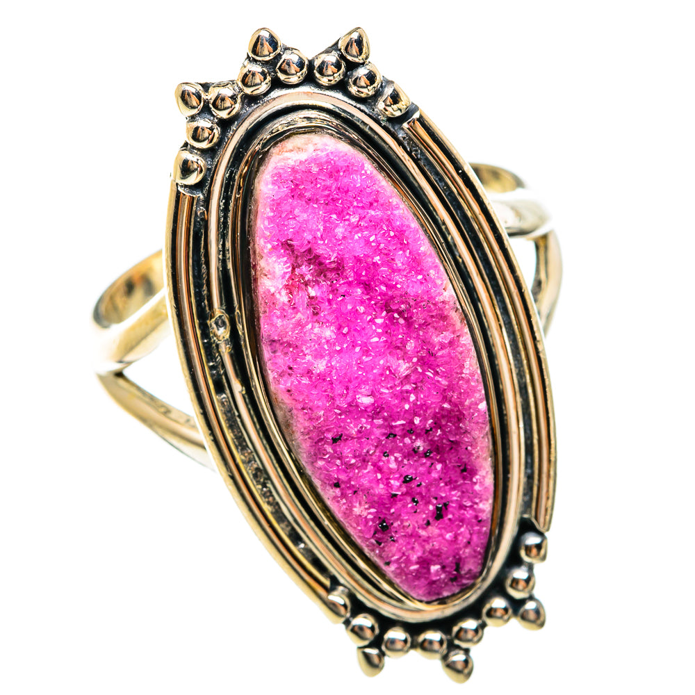 Cobalto Calcite Druzy Rings handcrafted by Ana Silver Co - RING74424