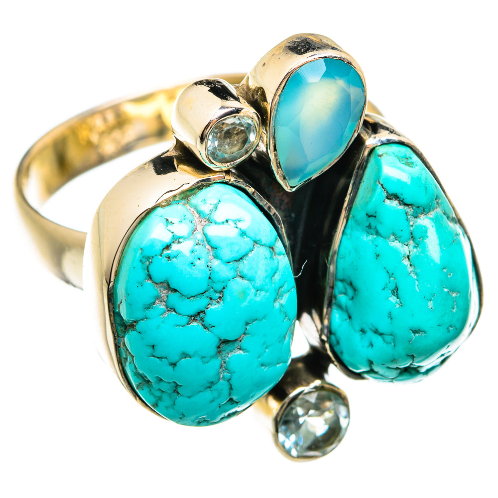Tibetan Turquoise Rings handcrafted by Ana Silver Co - RING74486