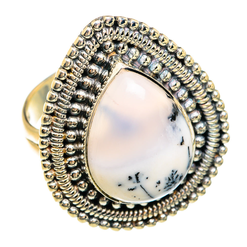 Dendritic Opal Rings handcrafted by Ana Silver Co - RING74563