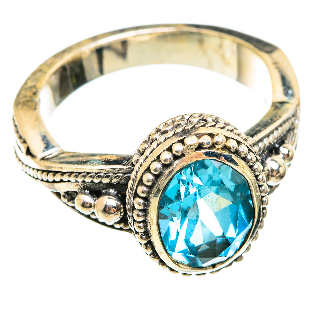 Blue Topaz Rings handcrafted by Ana Silver Co - RING74572