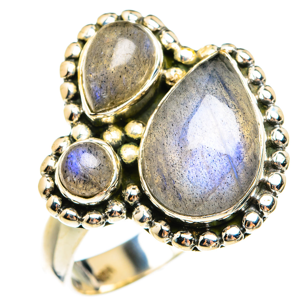 Labradorite Rings handcrafted by Ana Silver Co - RING74617