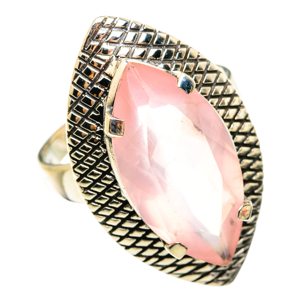 Rose Quartz Rings handcrafted by Ana Silver Co - RING74625