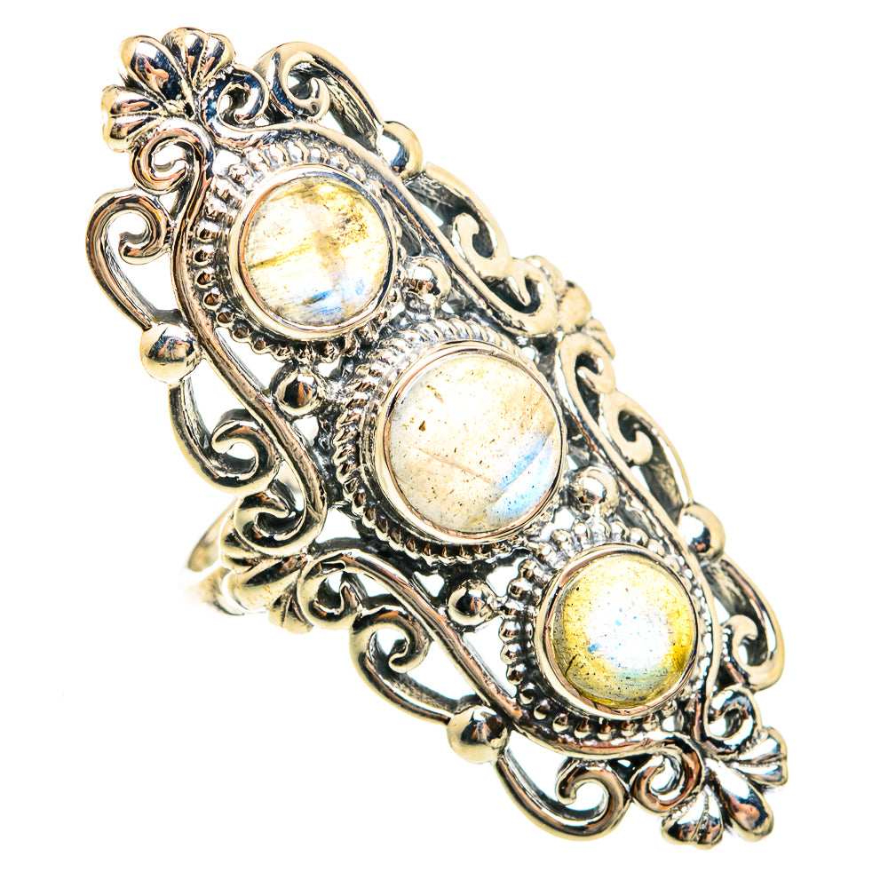 Labradorite Rings handcrafted by Ana Silver Co - RING74691