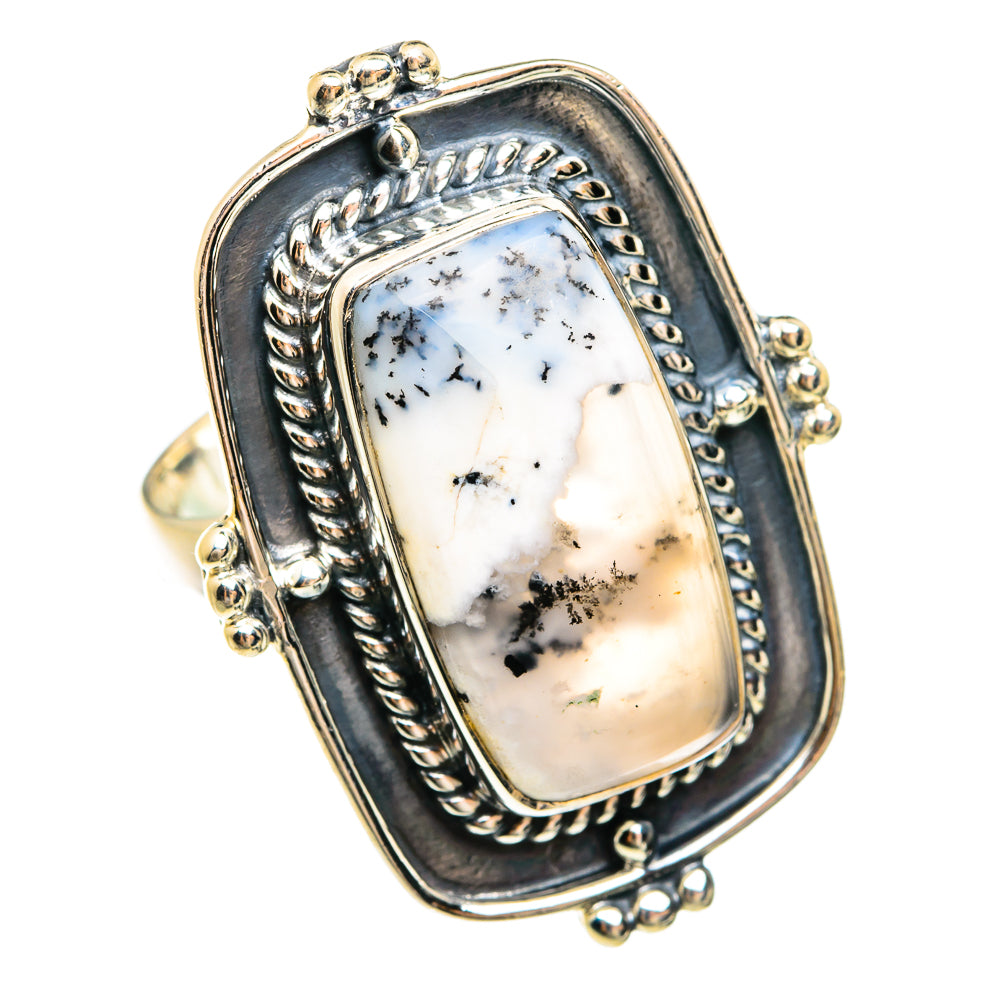 Dendritic Opal Rings handcrafted by Ana Silver Co - RING74709