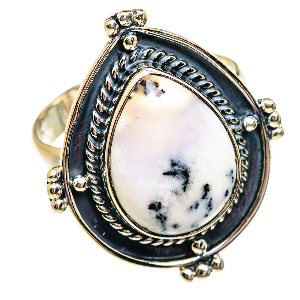 Dendritic Opal Rings handcrafted by Ana Silver Co - RING74748