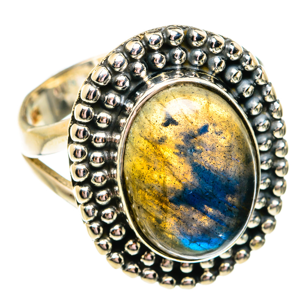 Labradorite Rings handcrafted by Ana Silver Co - RING74783