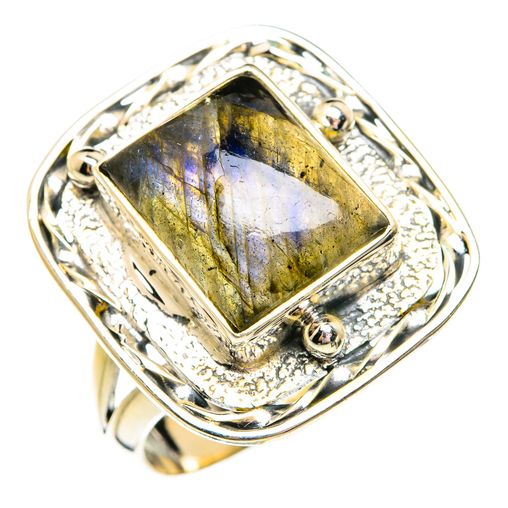 Labradorite Rings handcrafted by Ana Silver Co - RING74817