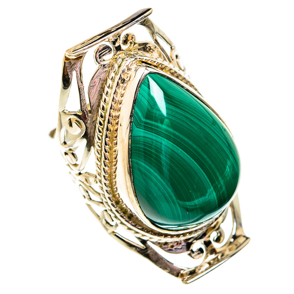Malachite Rings handcrafted by Ana Silver Co - RING74832