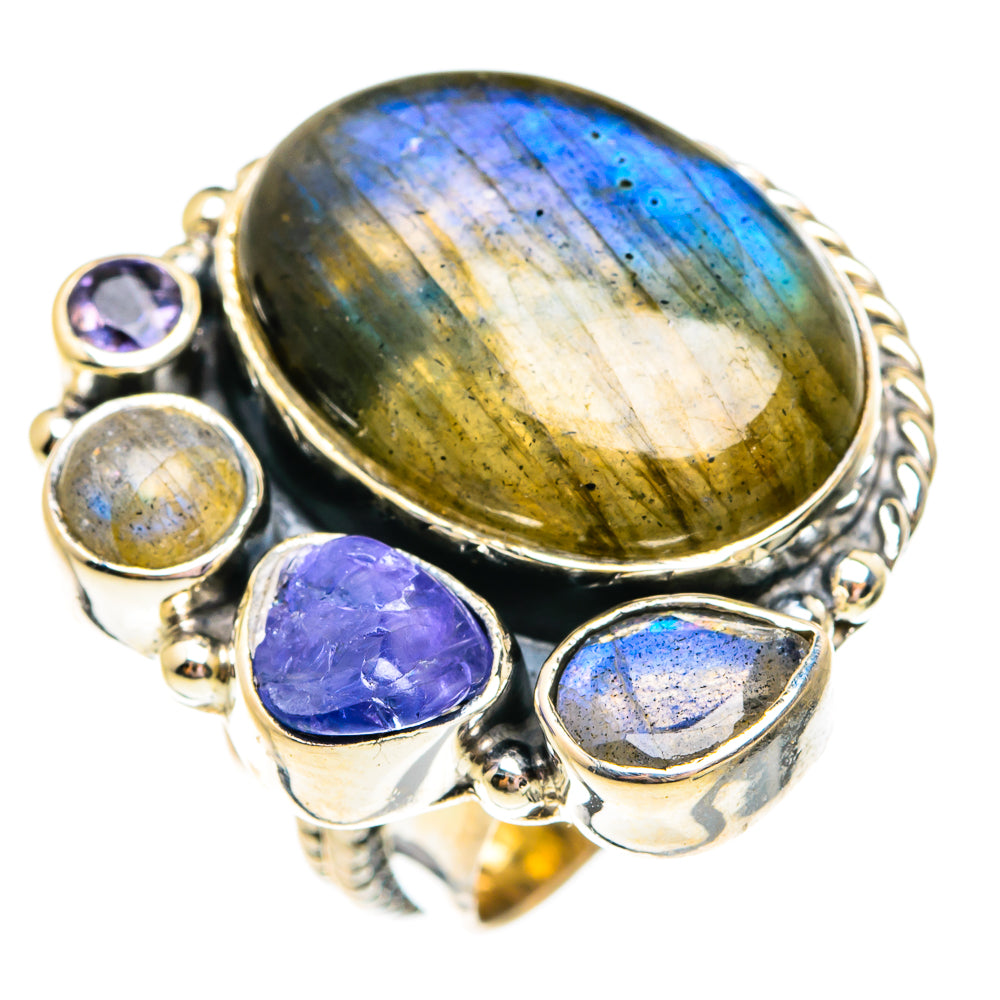 Labradorite Rings handcrafted by Ana Silver Co - RING74857