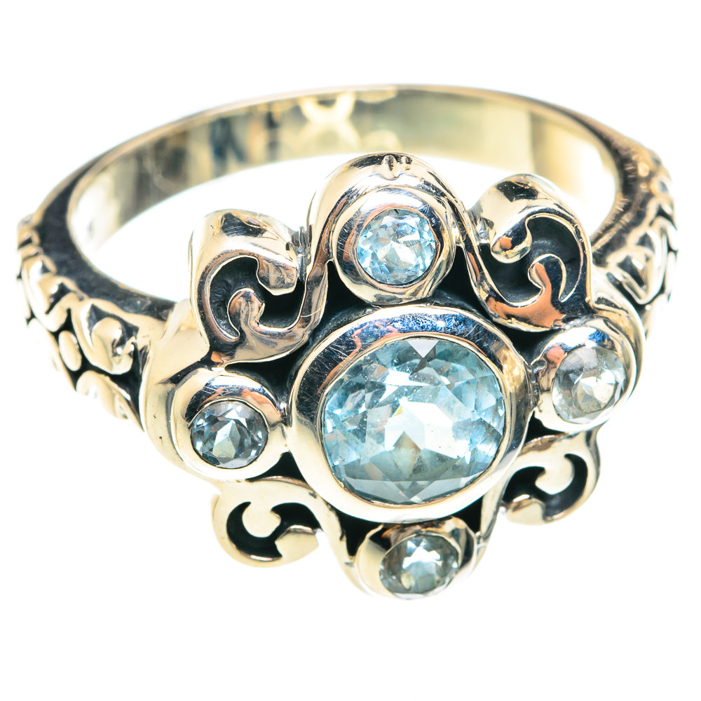 Blue Topaz Rings handcrafted by Ana Silver Co - RING75168