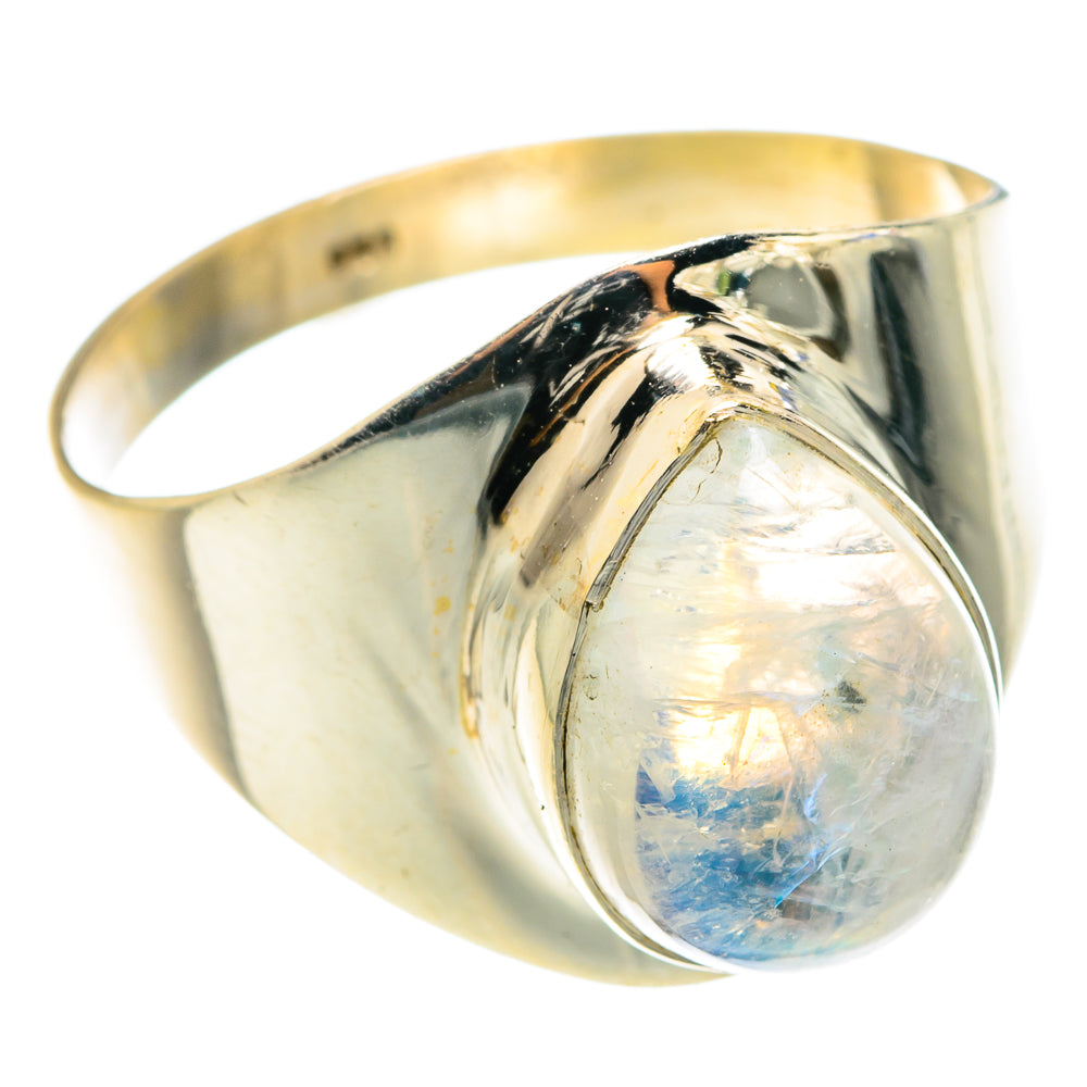 Rainbow Moonstone Rings handcrafted by Ana Silver Co - RING75427