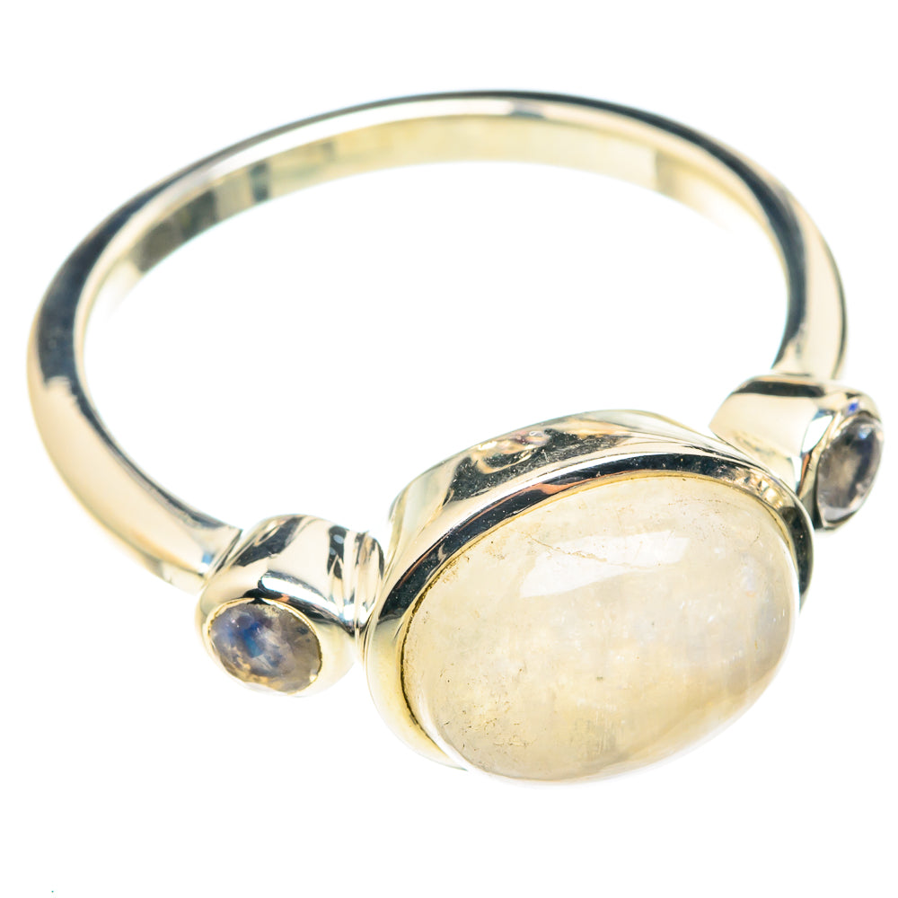 Rainbow Moonstone Rings handcrafted by Ana Silver Co - RING75460