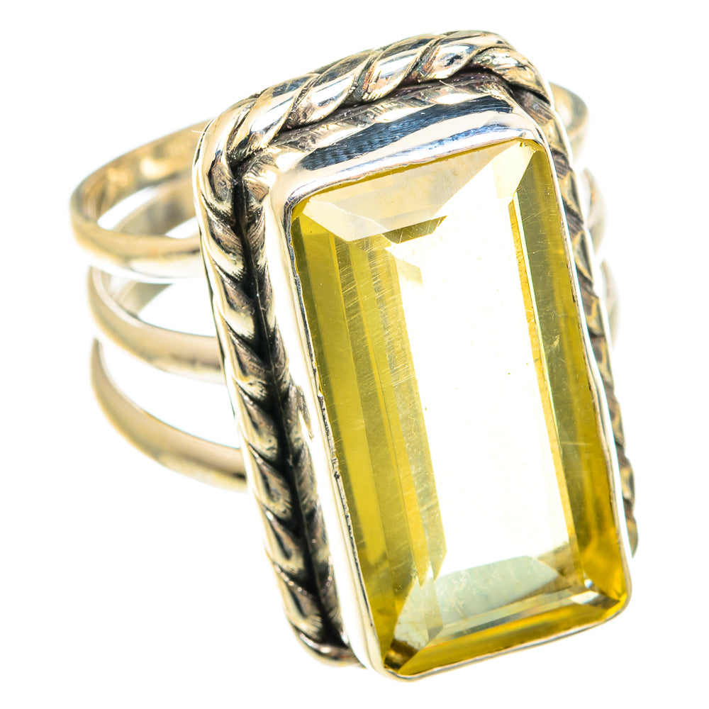 Lemon Quartz Rings handcrafted by Ana Silver Co - RING75584