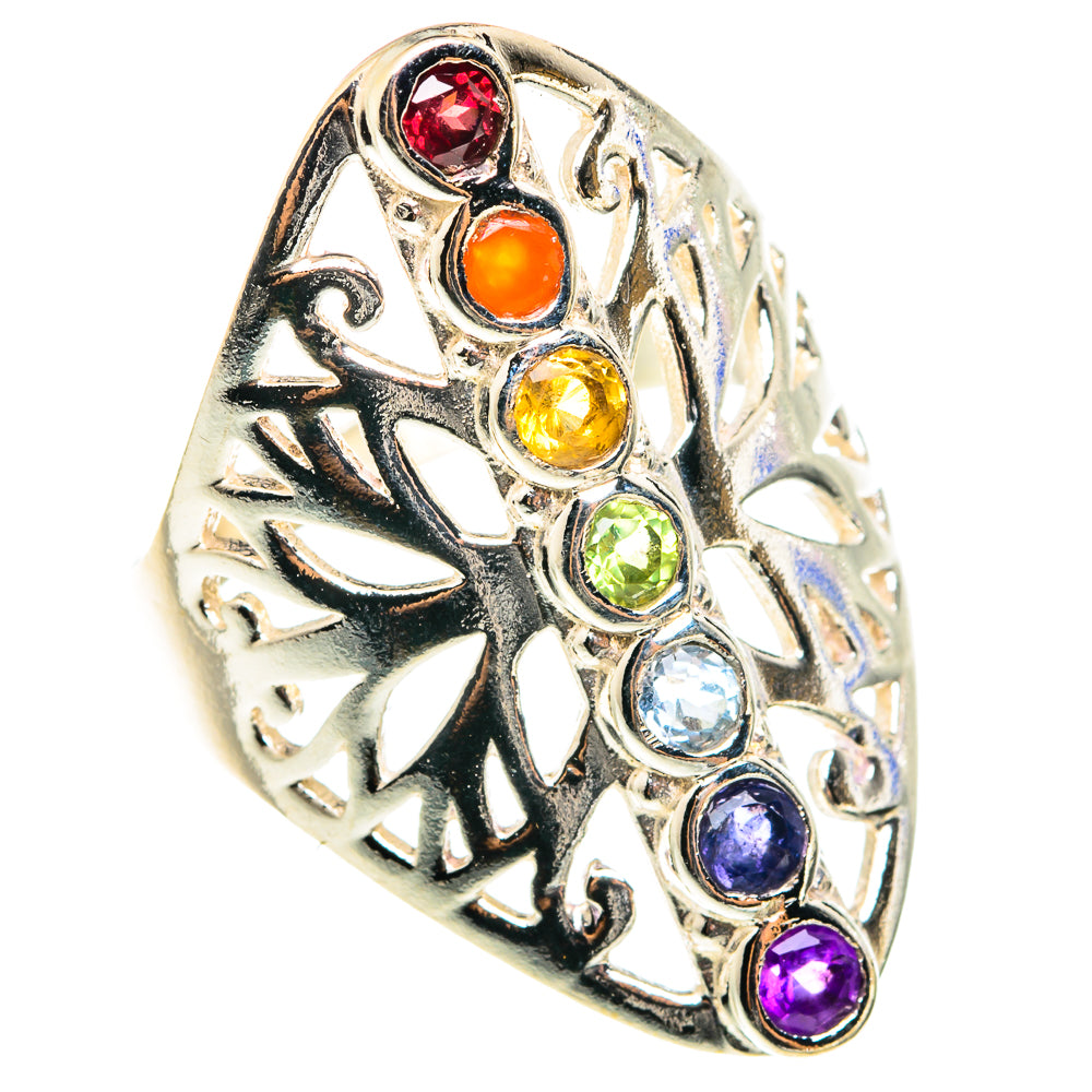 Multi-Stone Chakra Rings handcrafted by Ana Silver Co - RING75604