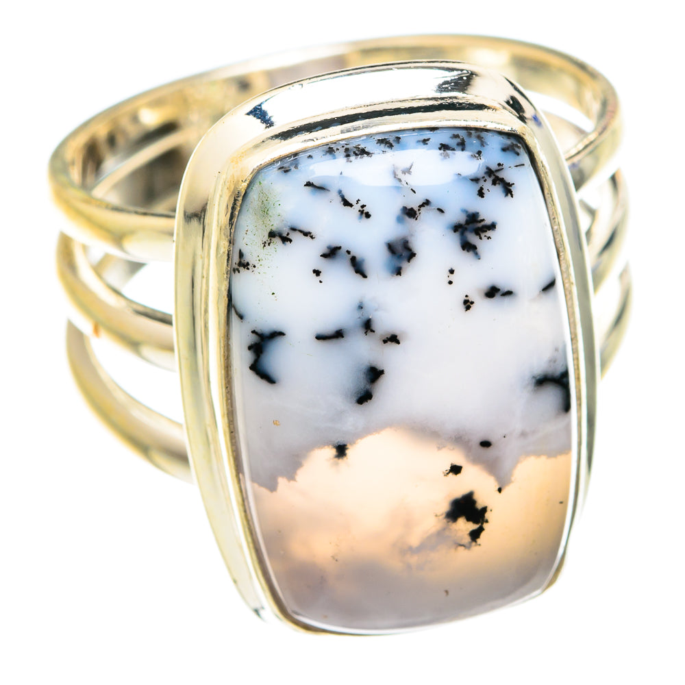 Dendritic Opal Rings handcrafted by Ana Silver Co - RING75745