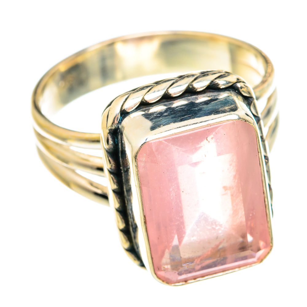 Rose Quartz Rings handcrafted by Ana Silver Co - RING75783