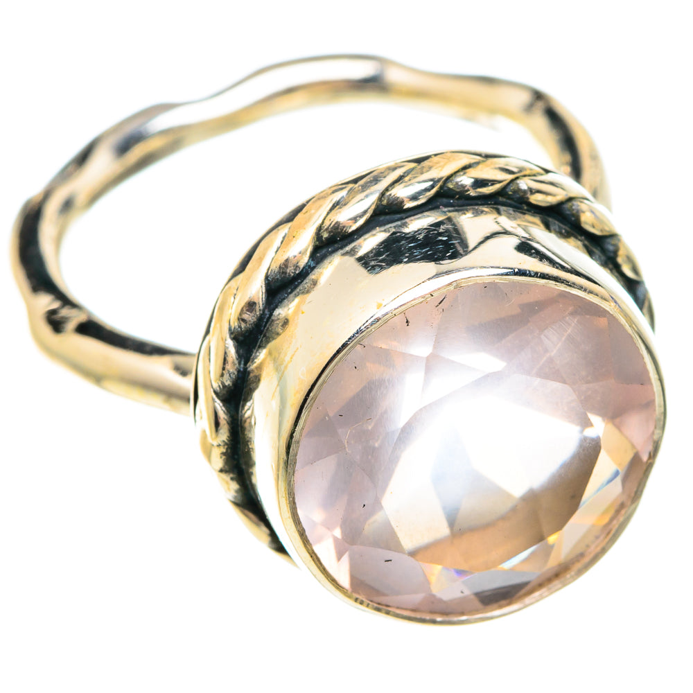 Rose Quartz Rings handcrafted by Ana Silver Co - RING75803