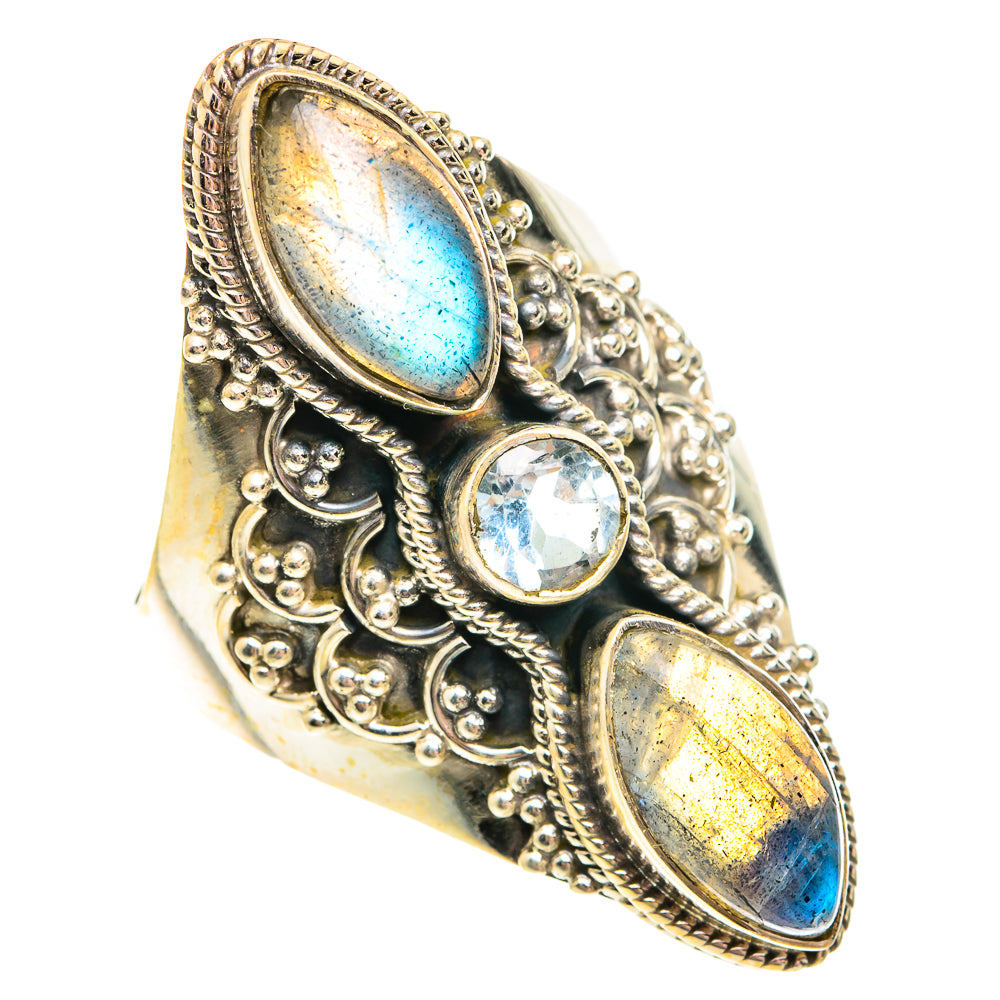 Labradorite Rings handcrafted by Ana Silver Co - RING75867