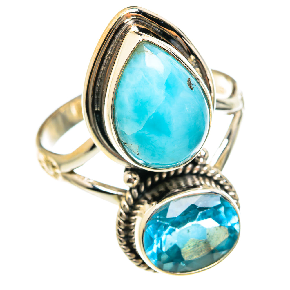 Larimar Rings handcrafted by Ana Silver Co - RING75976