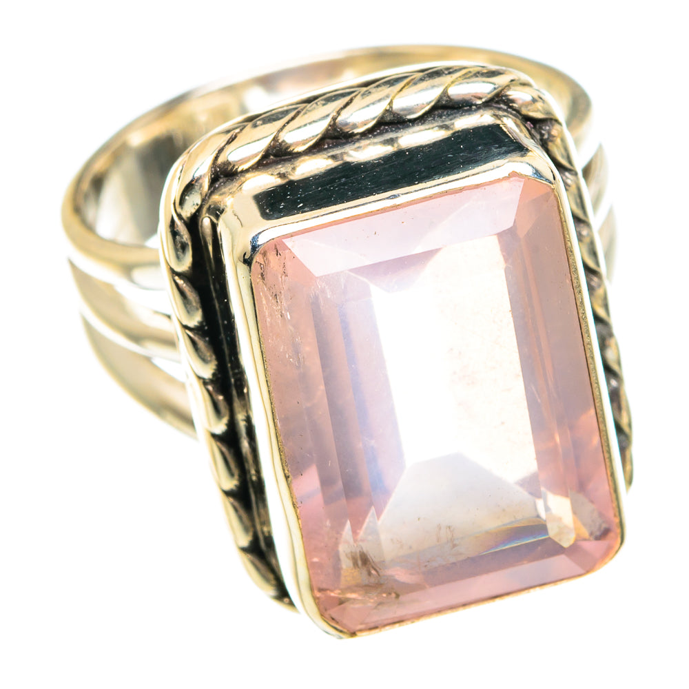Rose Quartz Rings handcrafted by Ana Silver Co - RING76104