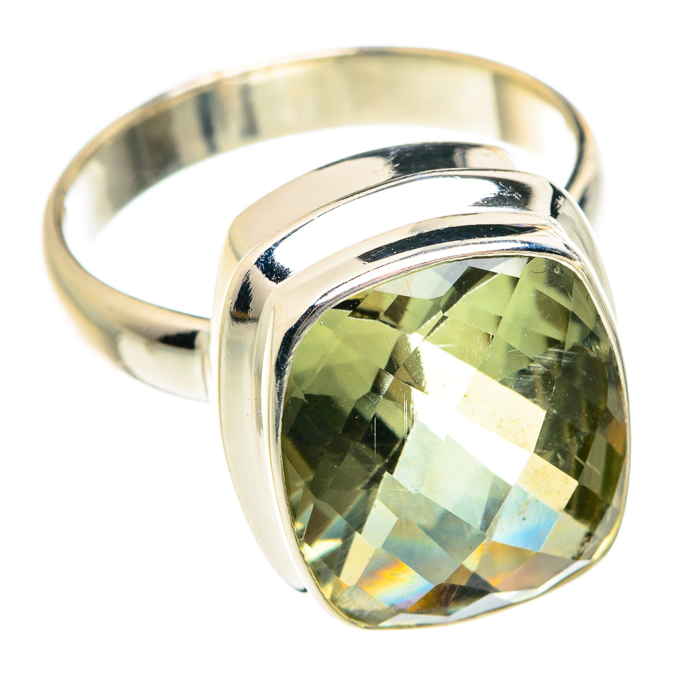 Green Amethyst Rings handcrafted by Ana Silver Co - RING76168
