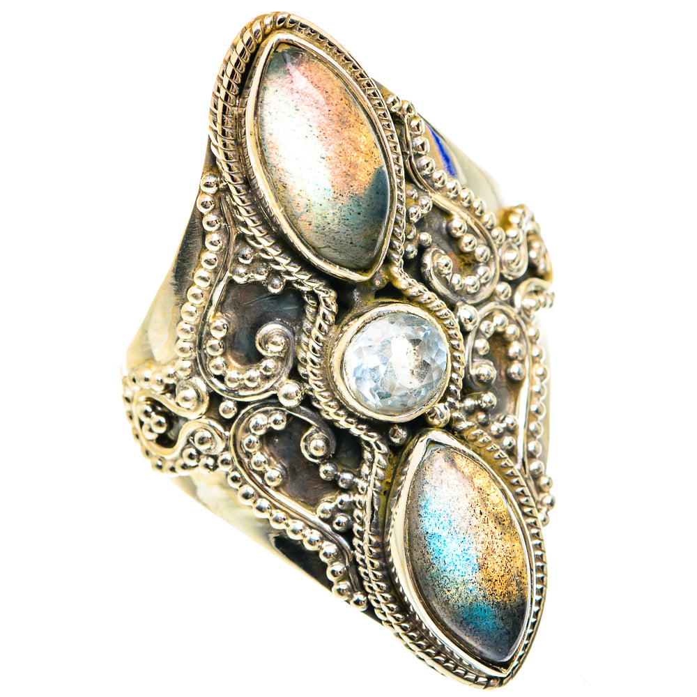 Labradorite Rings handcrafted by Ana Silver Co - RING76230