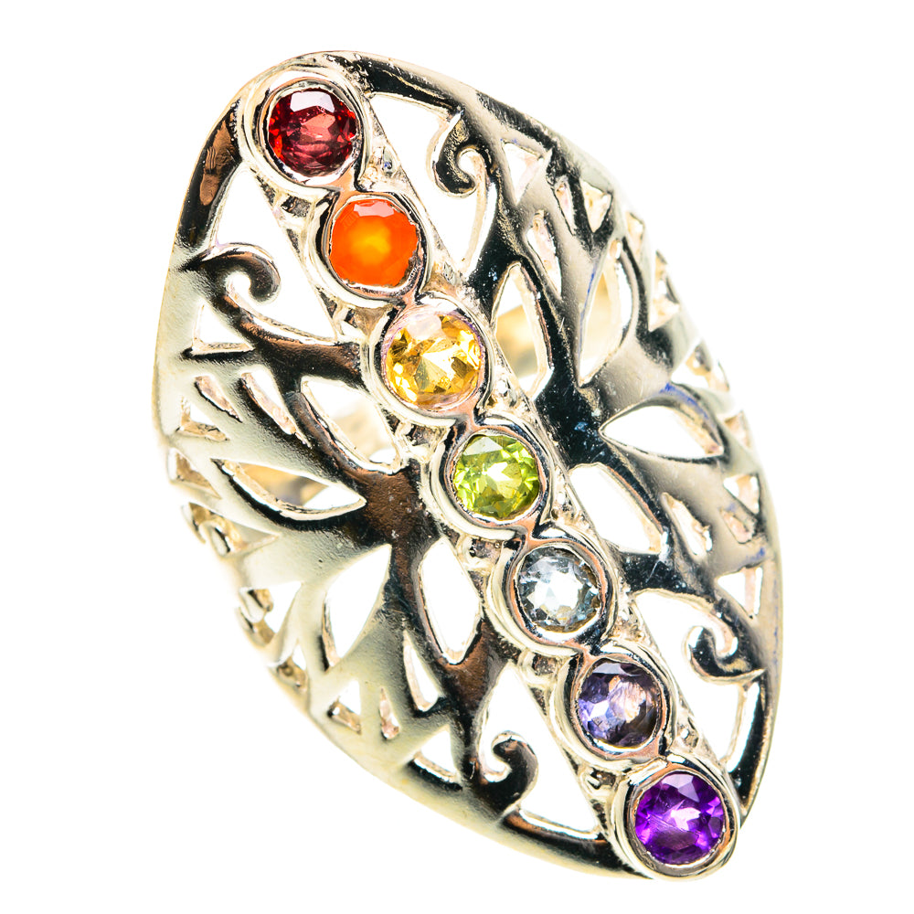 Multi-Stone Chakra Rings handcrafted by Ana Silver Co - RING76238