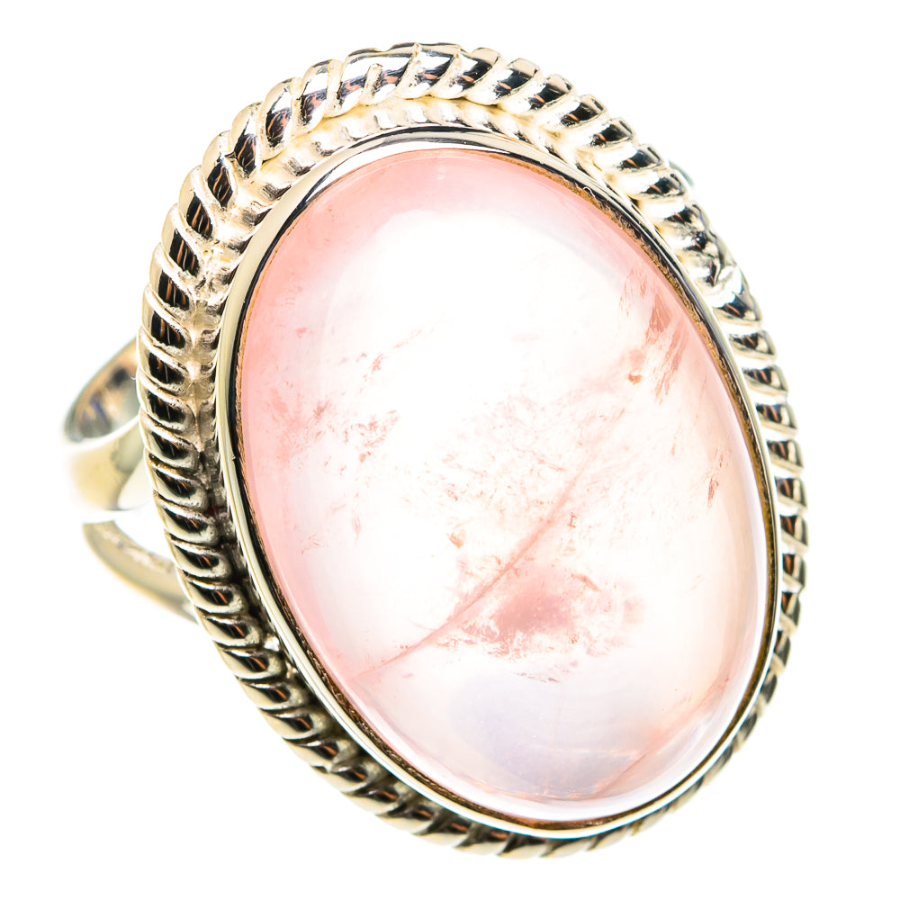 Rose Quartz Rings handcrafted by Ana Silver Co - RING76465