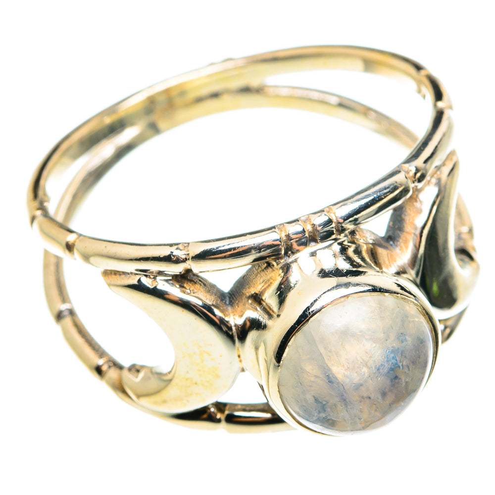 Rainbow Moonstone Rings handcrafted by Ana Silver Co - RING76544