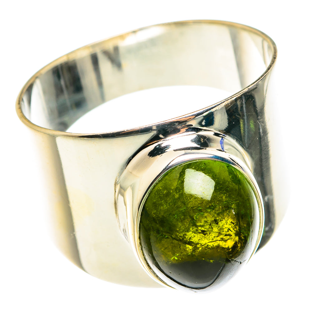 Green Tourmaline Rings handcrafted by Ana Silver Co - RING76561