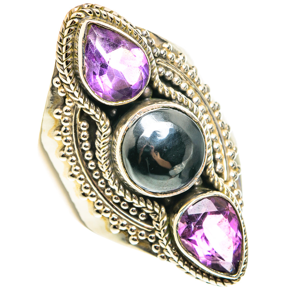 Hematite Rings handcrafted by Ana Silver Co - RING76575