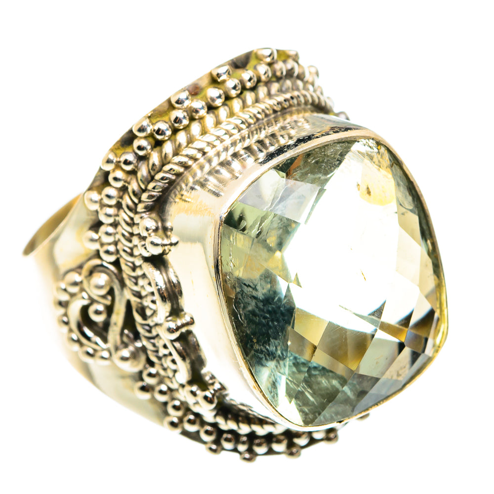 Green Amethyst Rings handcrafted by Ana Silver Co - RING76628
