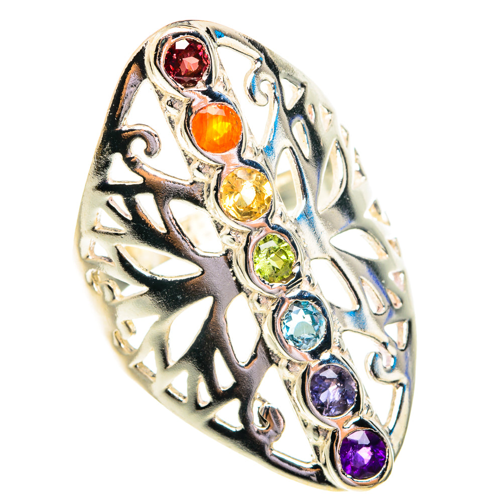 Multi-Stone Chakra Rings handcrafted by Ana Silver Co - RING76777