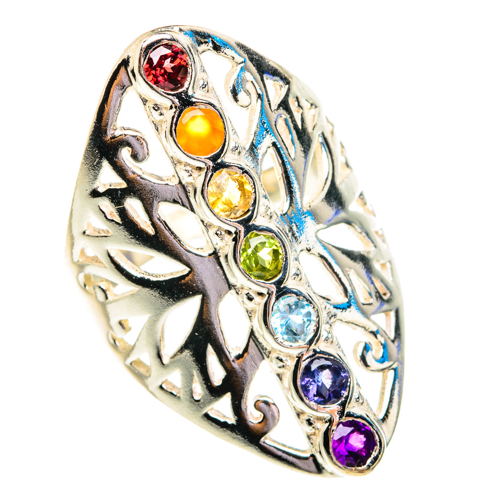 Multi-Stone Chakra Rings handcrafted by Ana Silver Co - RING76854