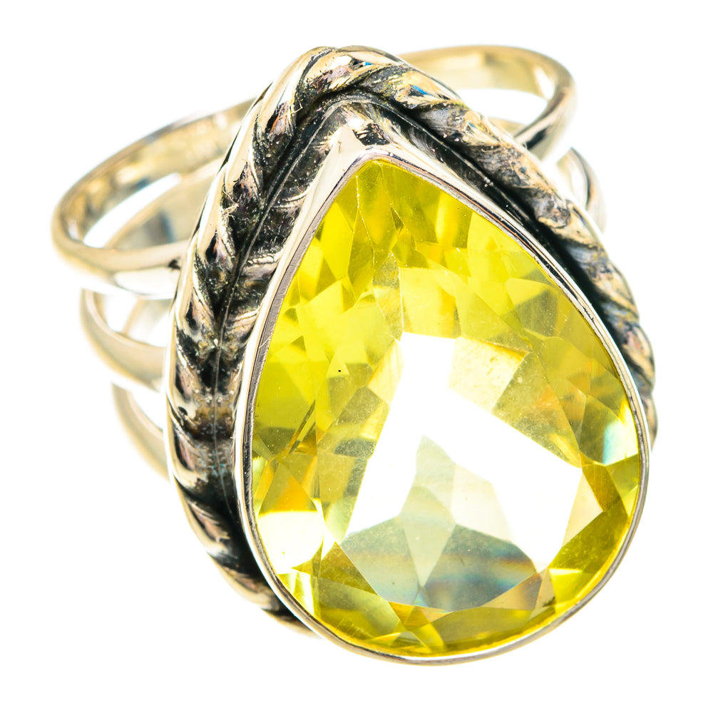 Lemon Quartz Rings handcrafted by Ana Silver Co - RING76886