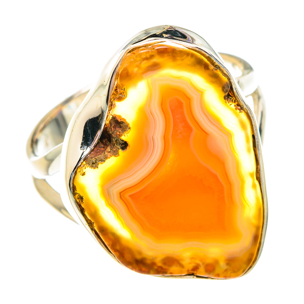 Yellow Geode Slice Rings handcrafted by Ana Silver Co - RING76895