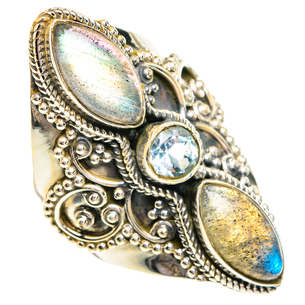 Labradorite Rings handcrafted by Ana Silver Co - RING77021