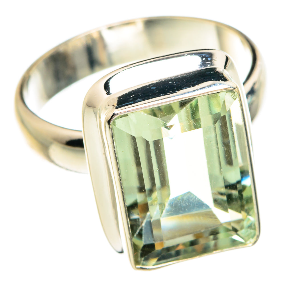 Green Amethyst Rings handcrafted by Ana Silver Co - RING77148