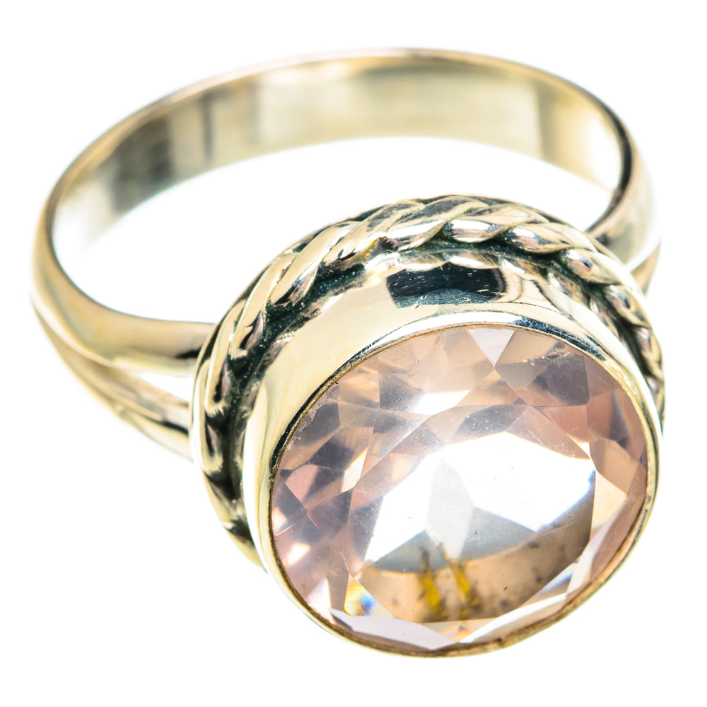 Rose Quartz Rings handcrafted by Ana Silver Co - RING77153