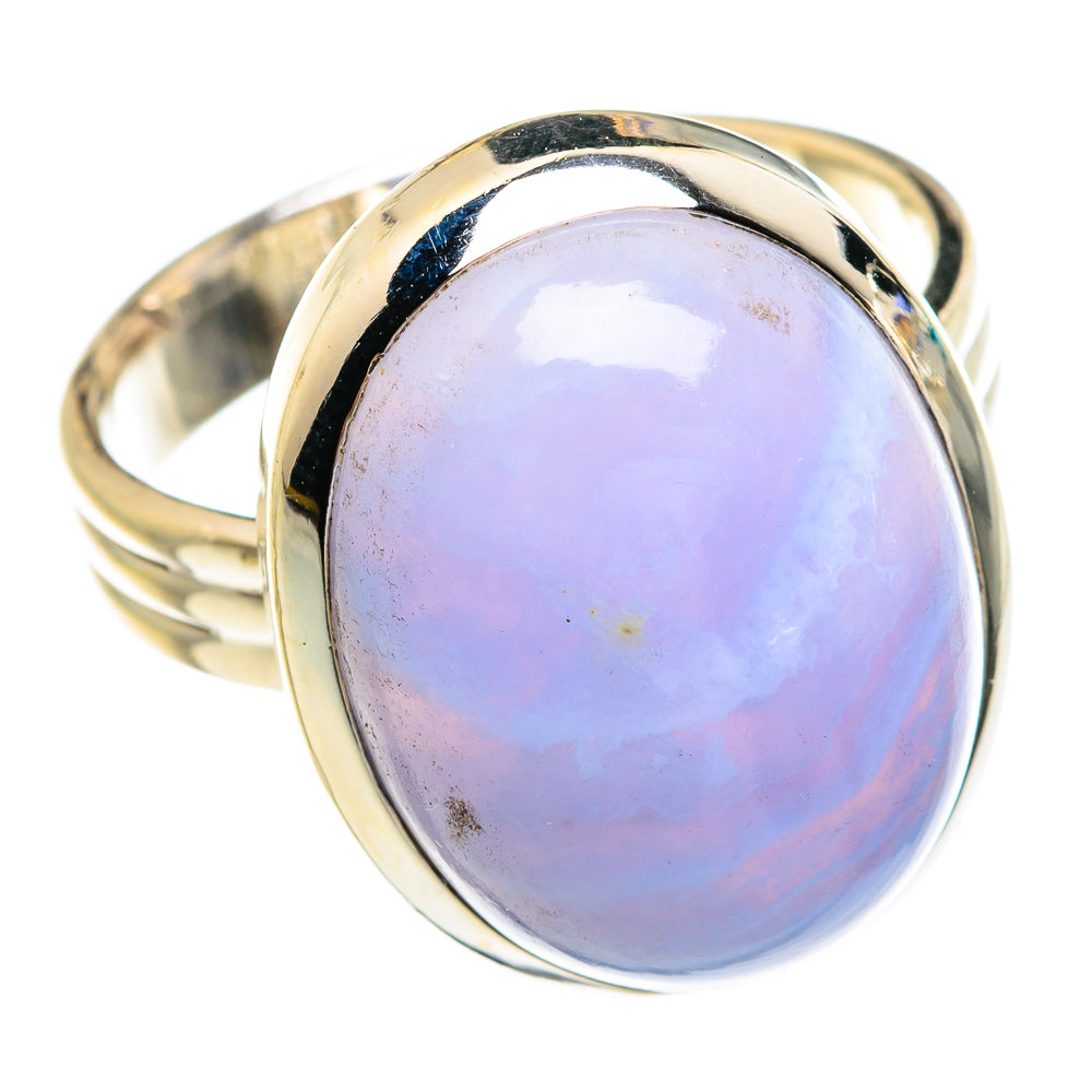 Blue Lace Agate Rings handcrafted by Ana Silver Co - RING77275