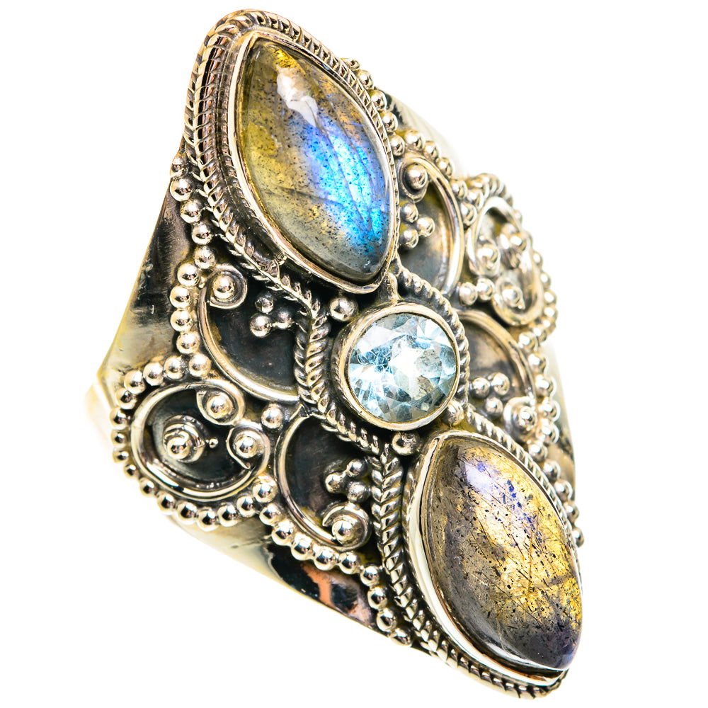 Labradorite Rings handcrafted by Ana Silver Co - RING77287