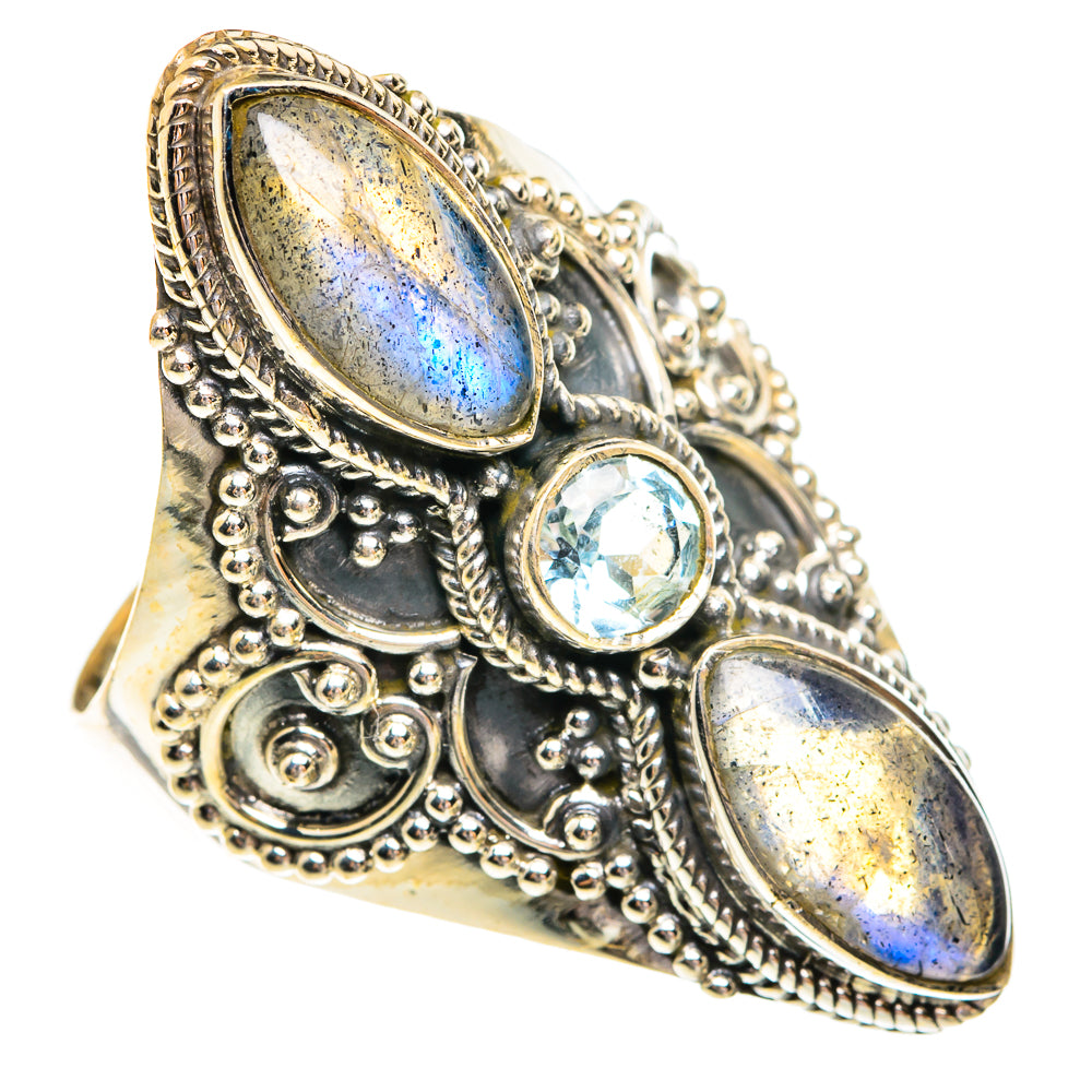 Labradorite Rings handcrafted by Ana Silver Co - RING77331