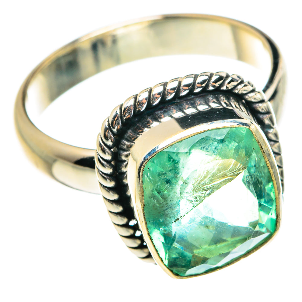 Green Fluorite Rings handcrafted by Ana Silver Co - RING77519