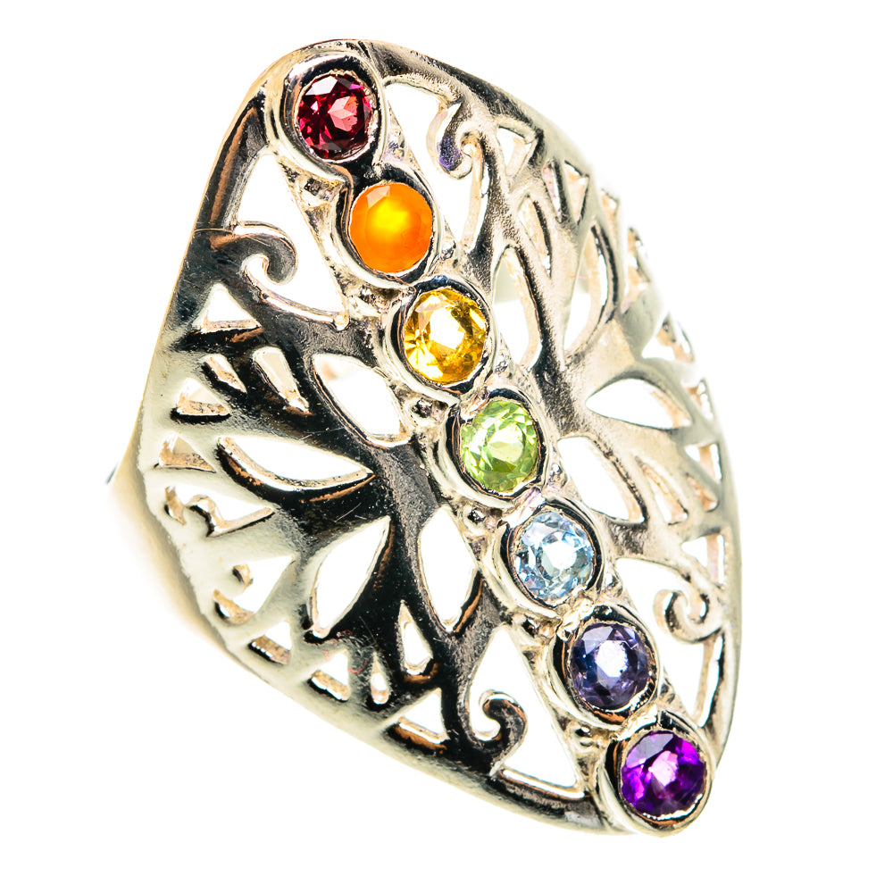 Multi-Stone Chakra Rings handcrafted by Ana Silver Co - RING77573