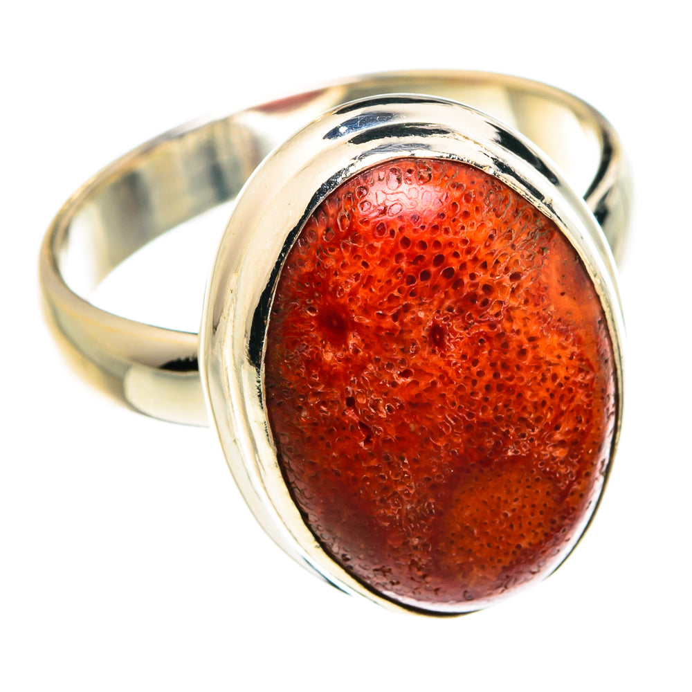 Sponge Coral Rings handcrafted by Ana Silver Co - RING77618 - Photo 2