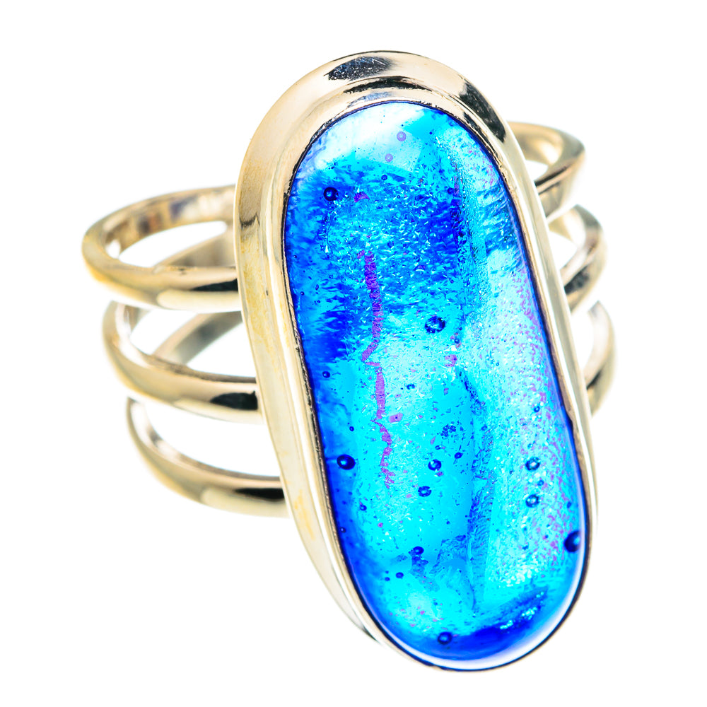Dichroic Glass Rings handcrafted by Ana Silver Co - RING77652