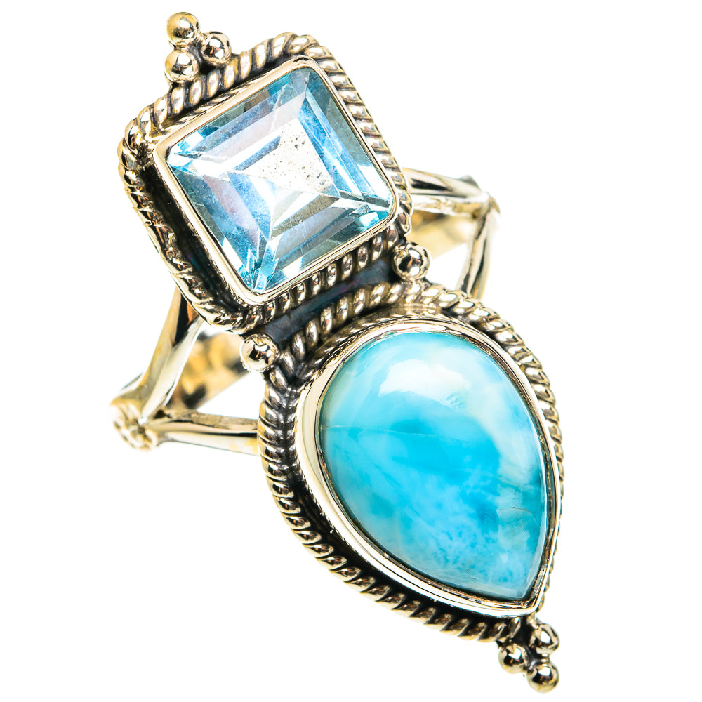 Larimar Rings handcrafted by Ana Silver Co - RING77700
