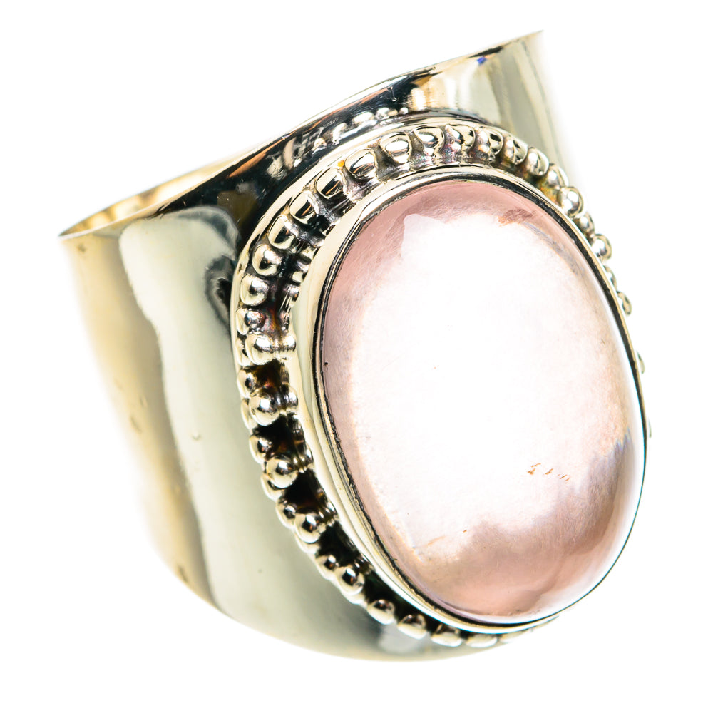 Rose Quartz Rings handcrafted by Ana Silver Co - RING77710