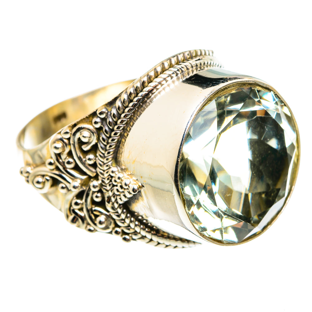 Green Amethyst Rings handcrafted by Ana Silver Co - RING77736