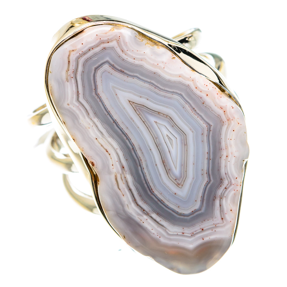 Laguna Lace Agate Rings handcrafted by Ana Silver Co - RING77762